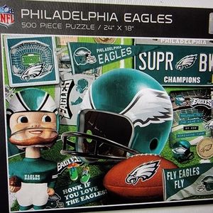 New In Box NFL Philadelphia Eagles 500 piece puzzle 24"×18"